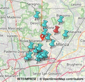 Mappa 20835 Muggiò MB, Italia (3.10579)