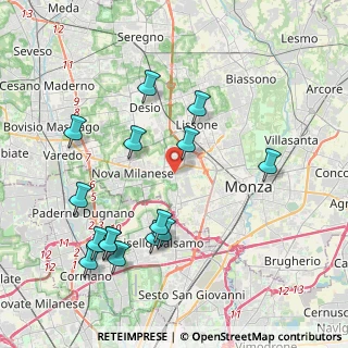 Mappa 20835 Muggiò MB, Italia (4.36333)
