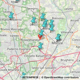 Mappa 20835 Muggiò MB, Italia (4.29462)