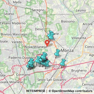 Mappa 20835 Muggiò MB, Italia (3.73529)
