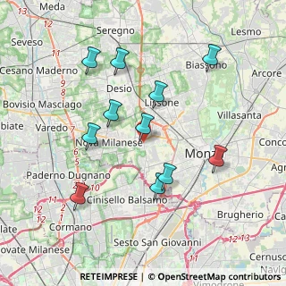 Mappa 20835 Muggiò MB, Italia (3.67364)