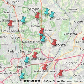 Mappa 20835 Muggiò MB, Italia (4.926)