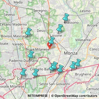 Mappa 20835 Muggiò MB, Italia (4.44417)