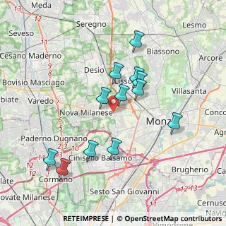 Mappa 20835 Muggiò MB, Italia (3.39833)