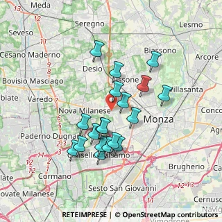Mappa 20835 Muggiò MB, Italia (3.10579)