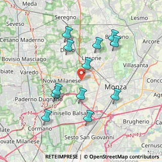Mappa 20835 Muggiò MB, Italia (3.8125)