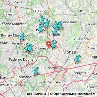 Mappa 20835 Muggiò MB, Italia (3.70083)