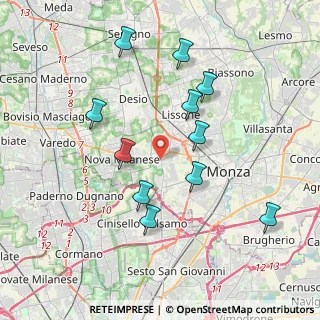 Mappa 20835 Muggiò MB, Italia (3.78273)