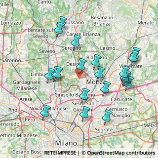 Mappa 20835 Muggiò MB, Italia (8.073)