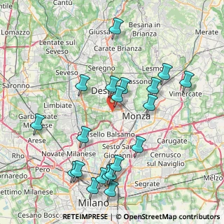 Mappa 20835 Muggiò MB, Italia (8.8945)