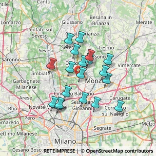 Mappa 20835 Muggiò MB, Italia (5.98632)