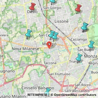 Mappa 20835 Muggiò MB, Italia (2.91182)
