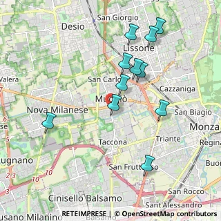 Mappa 20835 Muggiò MB, Italia (1.94273)