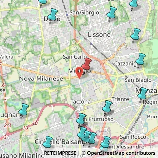 Mappa 20835 Muggiò MB, Italia (3.38158)