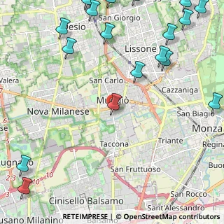 Mappa 20835 Muggiò MB, Italia (3.38947)