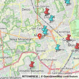 Mappa 20835 Muggiò MB, Italia (2.80727)