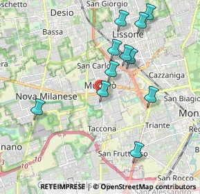 Mappa 20835 Muggiò MB, Italia (1.94273)