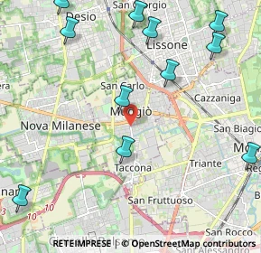 Mappa 20835 Muggiò MB, Italia (2.99615)