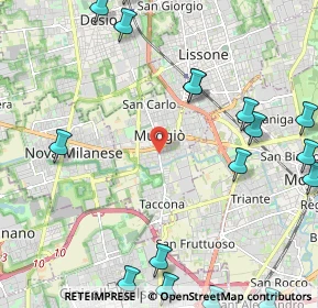 Mappa 20835 Muggiò MB, Italia (3.18474)