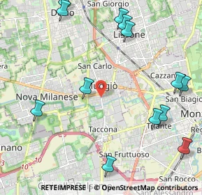 Mappa 20835 Muggiò MB, Italia (2.71385)