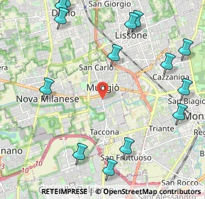 Mappa 20835 Muggiò MB, Italia (2.78571)