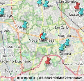 Mappa Piazza Marconi Guglielmo, 20834 Nova milanese MB, Italia (3.17462)