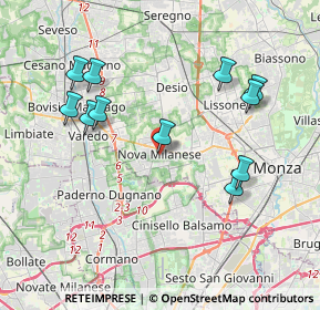 Mappa Piazza Marconi Guglielmo, 20834 Nova milanese MB, Italia (3.96909)