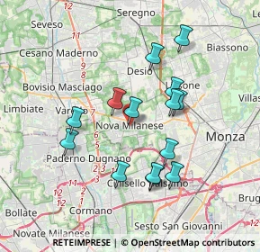 Mappa Piazza Marconi Guglielmo, 20834 Nova milanese MB, Italia (3.21857)