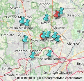 Mappa Piazza Marconi Guglielmo, 20834 Nova milanese MB, Italia (3.42643)