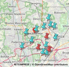 Mappa Via Giorgio Biondi, 20834 Nova Milanese MB, Italia (3.70067)