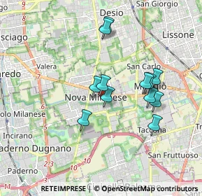 Mappa Via Giorgio Biondi, 20834 Nova Milanese MB, Italia (1.52583)