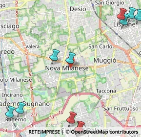 Mappa Via Giorgio Biondi, 20834 Nova Milanese MB, Italia (3.37167)