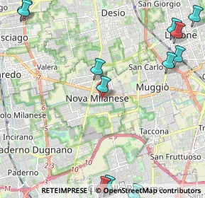 Mappa Via Giorgio Biondi, 20834 Nova Milanese MB, Italia (3.13917)