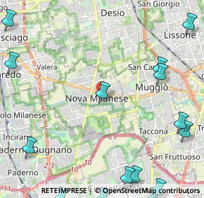 Mappa Via Giorgio Biondi, 20834 Nova Milanese MB, Italia (3.44467)