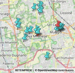 Mappa Via Giorgio Biondi, 20834 Nova Milanese MB, Italia (1.8745)