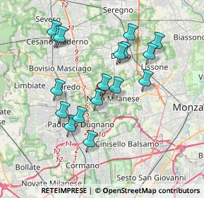 Mappa Ciclabile Villoresi, 20834 Nova Milanese MB, Italia (3.48588)