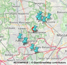 Mappa Ciclabile Villoresi, 20834 Nova Milanese MB, Italia (3.34545)