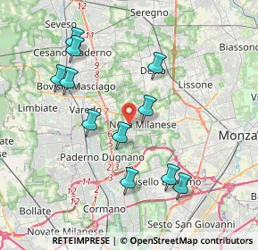 Mappa Ciclabile Villoresi, 20834 Nova Milanese MB, Italia (3.81909)