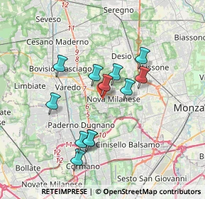 Mappa Vicolo dei Fiori, 20834 Nova Milanese MB, Italia (3.10917)