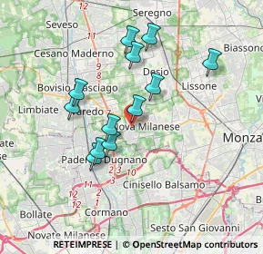 Mappa Vicolo dei Fiori, 20834 Nova Milanese MB, Italia (3.13583)