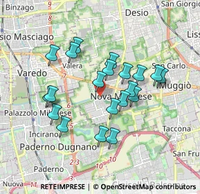 Mappa Vicolo dei Fiori, 20834 Nova Milanese MB, Italia (1.5645)