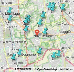 Mappa Vicolo dei Fiori, 20834 Nova Milanese MB, Italia (2.43667)