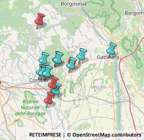 Mappa Via Pieve de' Pecurili, 13060 Roasio VC, Italia (6.27643)