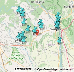 Mappa Via Pieve de' Pecurili, 13060 Roasio VC, Italia (7.6225)