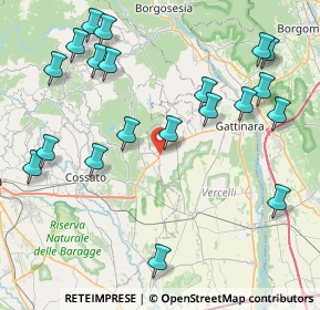 Mappa Via Pieve de' Pecurili, 13060 Roasio VC, Italia (9.7315)