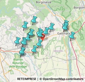 Mappa Via Pieve de' Pecurili, 13060 Roasio VC, Italia (6.5045)