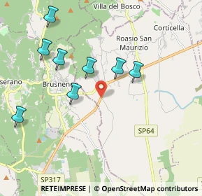 Mappa Via Pieve de' Pecurili, 13060 Roasio VC, Italia (2.66182)