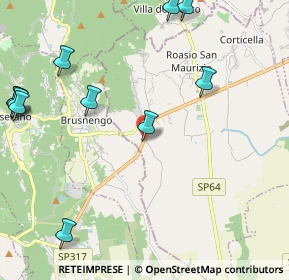 Mappa Via Pieve de' Pecurili, 13060 Roasio VC, Italia (2.98833)