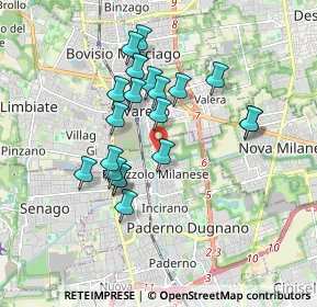 Mappa Via Glicini, 20037 Paderno Dugnano MI, Italia (1.5545)