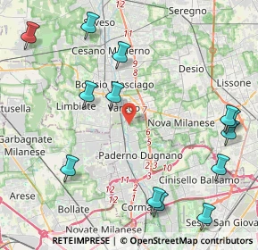 Mappa Via Glicini, 20037 Paderno Dugnano MI, Italia (5.30769)